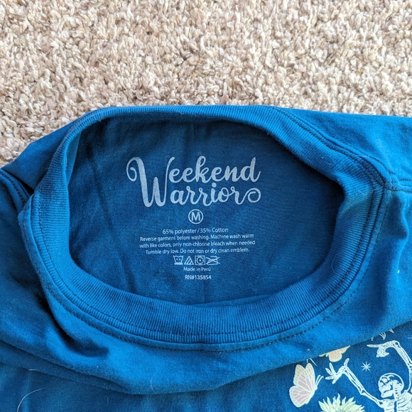 Teal skeleton t-shirt - Picture 3 of 3